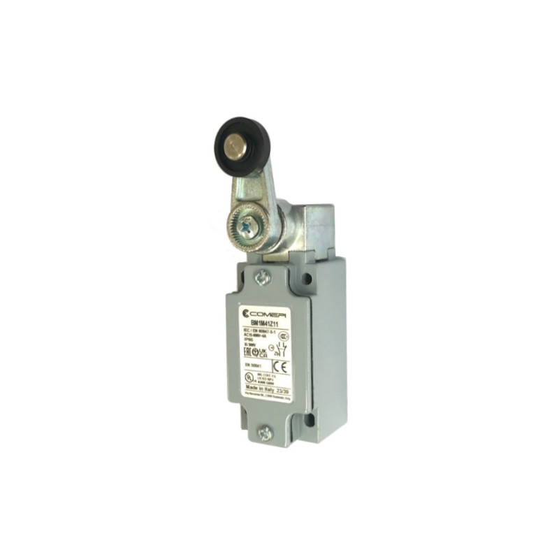 BM1M41Z11  Finecorsa alluminio Leva con rotella in nylon  22mm  Contatti a scatto  1NO  1NC  doppio isolamento e apertura positi