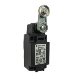 BP1H42Z11  Finecorsa tecnopolimero  a  leva con rotella Inox 22 mm Contatti a scatto 1NO  1NC  doppio isolamento e apertura posi