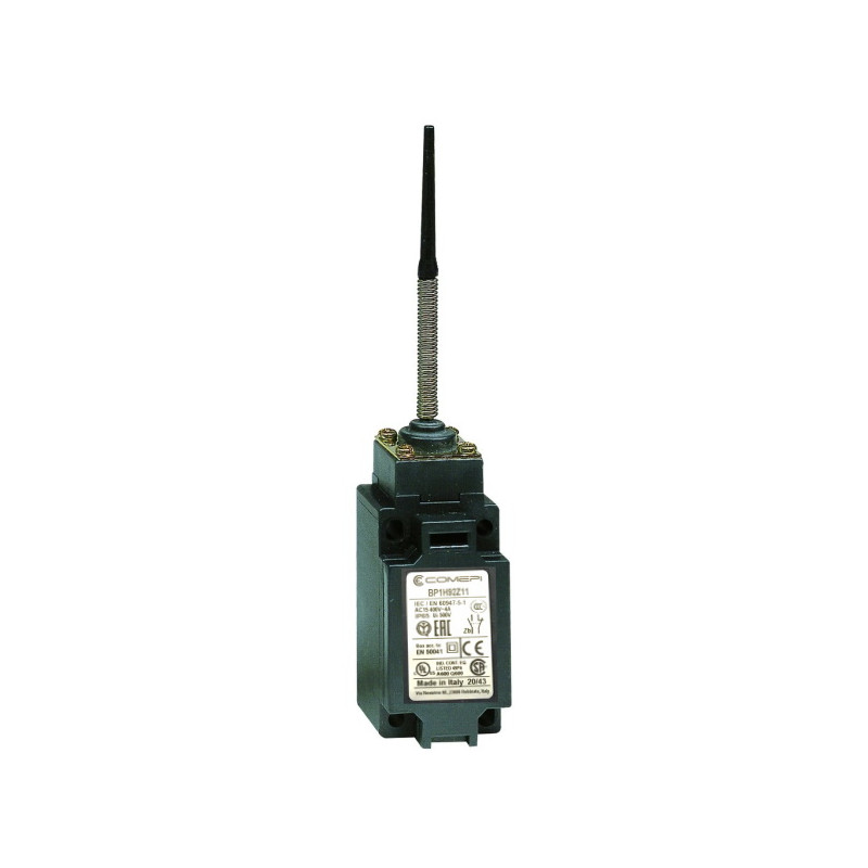 BP1H92Z11  Finecorsa  Attuatore multidirezionale nylon con molla inox Contatti a scatto  1NO  1NC  doppio isolamento e apertura 