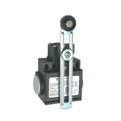 DP5T51Z11   Finecorsa  leva regolabile con rotella in nylon 18mm contatti a scatto  1NO   1NC  doppio isolamento e apertura posi