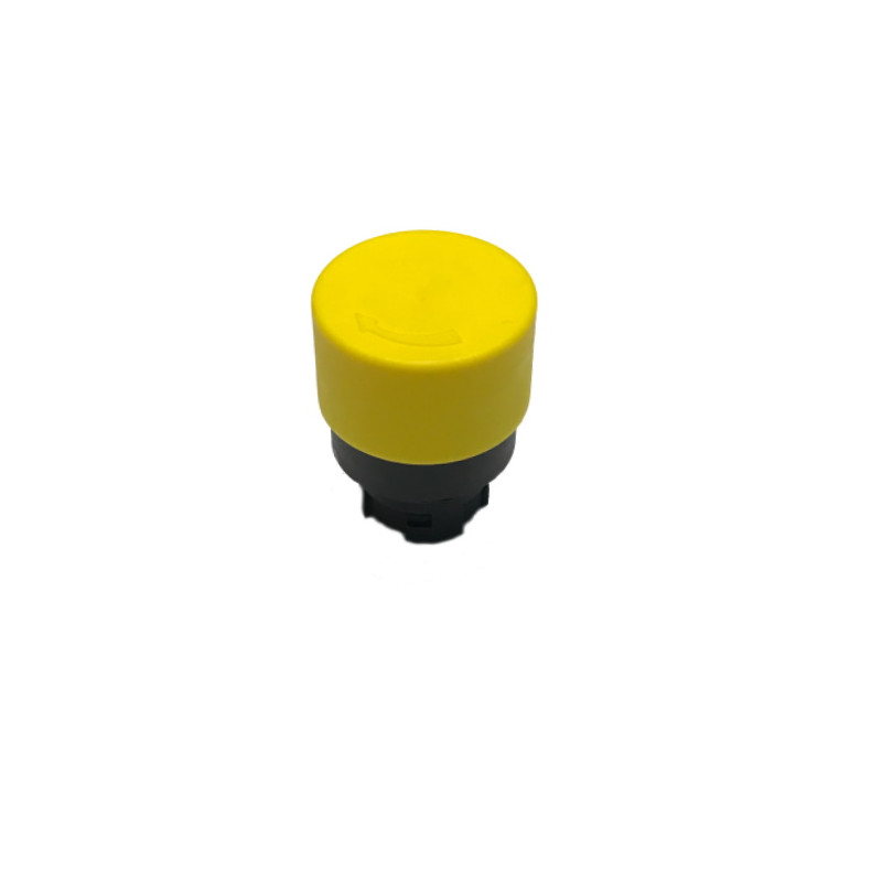 ECX 3168   Pulsante a fungo D 33 mm sgancio a rotazione giallo