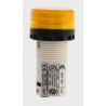 ECX1053  Indicatore luminoso D 22 mm  monoblocco  portalampada BA9S  giallo  IP65