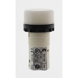 ECX1056  Indicatore luminoso D 22 mm  monoblocco  portalampada BA9S  bianco  IP65