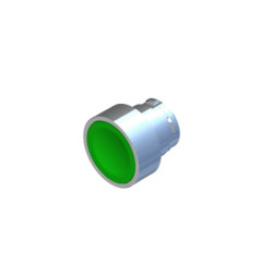 ECX1102  Pulsante D 22 metallica filo ghiera verde serie ECX1000
