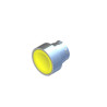 ECX1103  Pulsante D 22 metallica filo ghiera giallo serie ECX1000