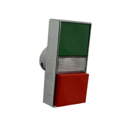 ECX1155  Pulsante doppio  spia  tasto rosso sporgente serie 1000