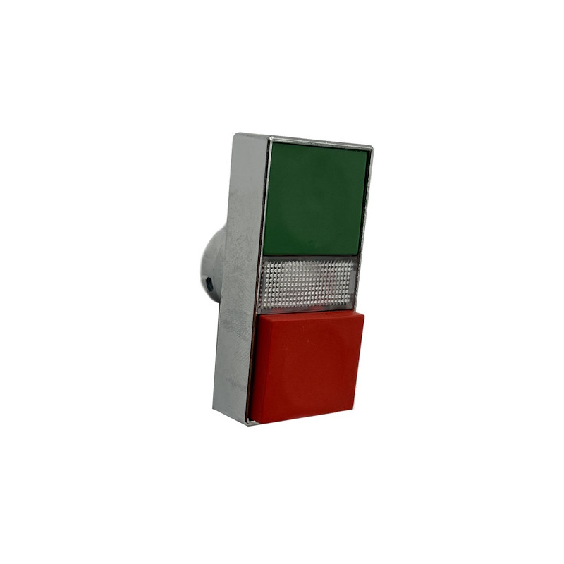 ECX1155  Pulsante doppio  spia  tasto rosso sporgente serie 1000