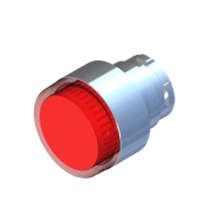 ECX1201  Pulsante D 22 metallica filo ghiera luminoso rosso serie ECX1