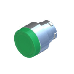 ECX1202 Pulsante D 22 metallica filo ghiera luminoso verde serie ECX1