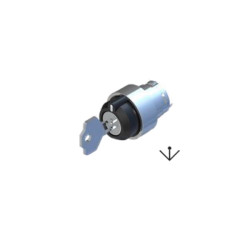 ECX1440  Selettore a chiave  Nero  IP65  3 posizioni con ritorno da SX e DX ed estrazione chiave al centro nr 2 chiavi standard 
