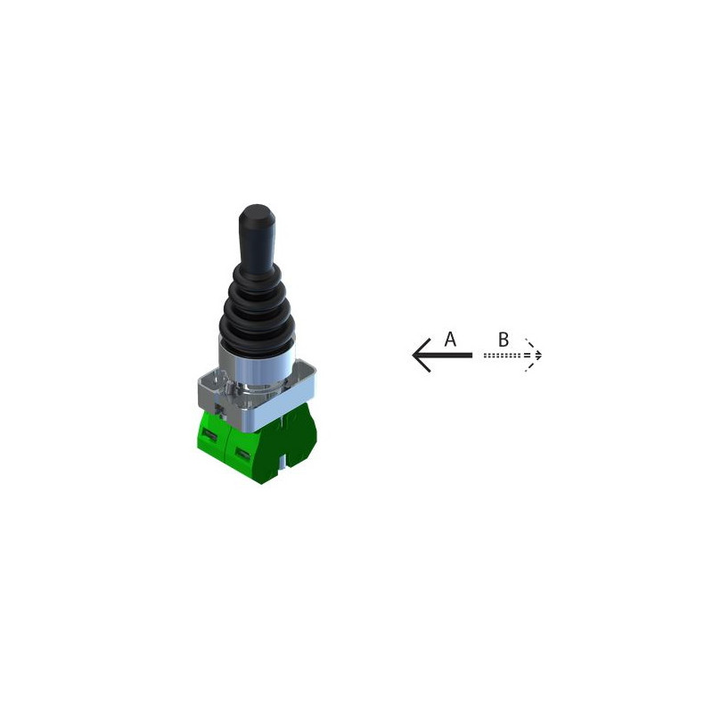ECX1511  Joystick 2 posizioni A mantenuta  B con ritornoserie metallo H 79 mm