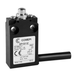 EP1G11ZU  Finecorsa Pistoncino in metallo NO +  NC    uscita cavo 90°  1mtl  IP67