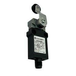  EP2G45ZM   Finecorsa a leva  con rotella nylon D18mm  NO NC  uscita centrale Connettore  M12 4 Pin