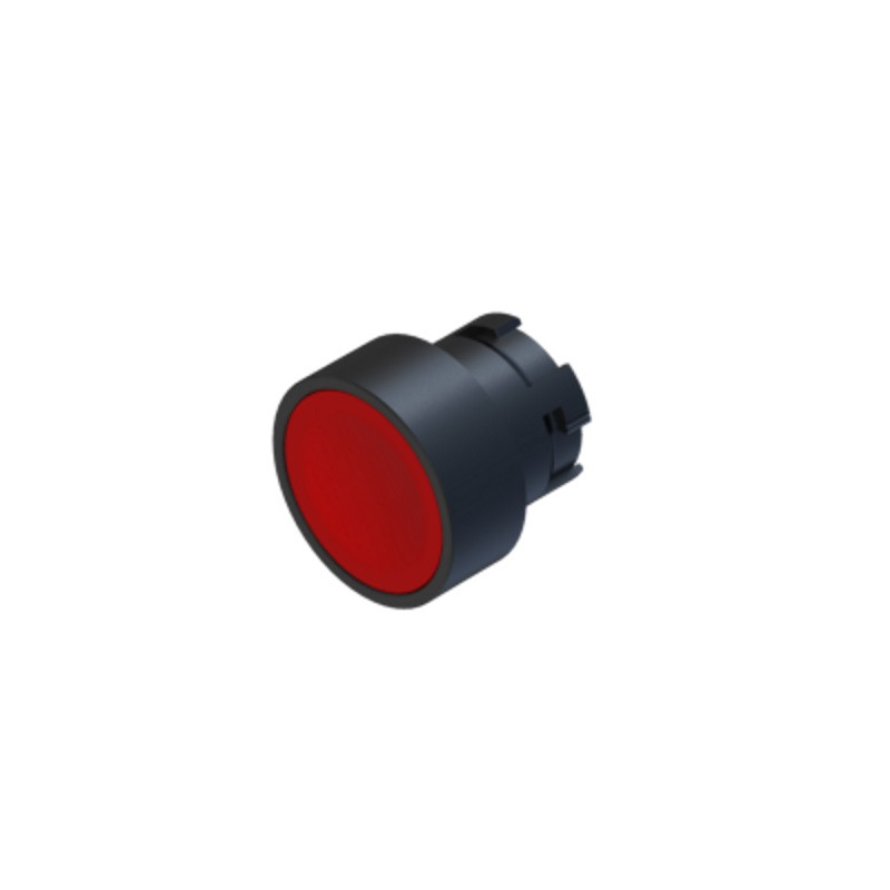 ECX3101   Pulsante plastico d 22 filo ghiera rosso
