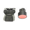 ECX3101OFF1NC  Pulsante D 22  plastico filo ghiera rosso completo di contatto 1 NC  ghiera di fissaggio