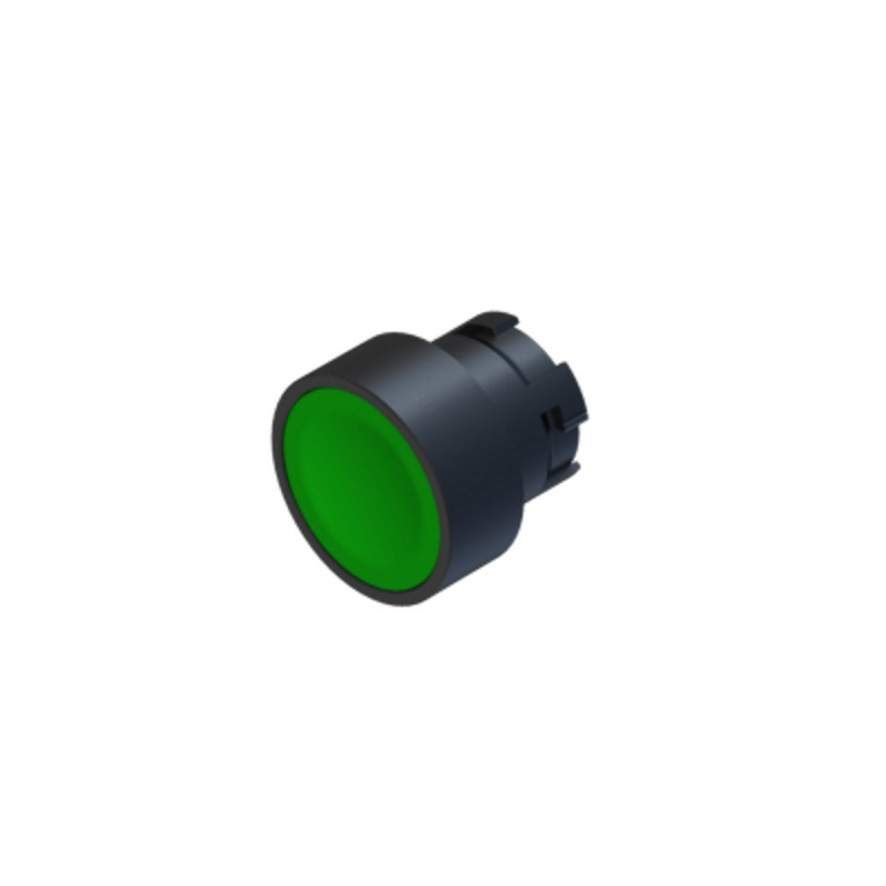 ECX3102  Pulsante plastico d.22  filo ghiera verde
