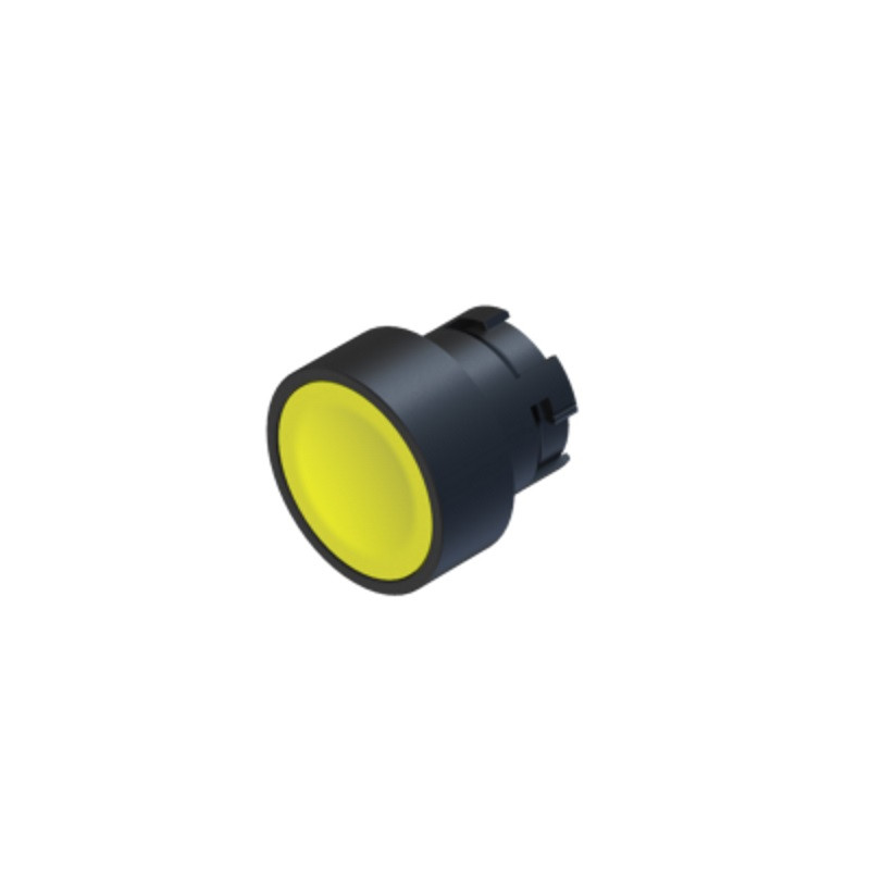 ECX3103  Pulsante plastico D 22  filo ghiera giallo