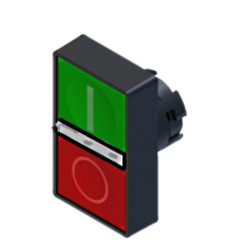 ECX3153  Pulsante plastica doppio filo ghiera  spia simb  O  I