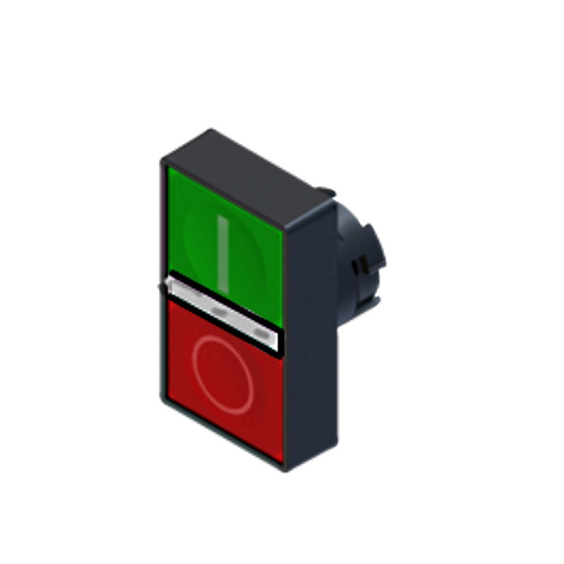 ECX3153  Pulsante plastica doppio filo ghiera  spia simb  O  I