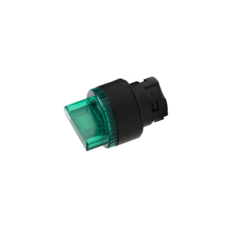 ECX3242  Selettore luminoso  2 posizioni  ritorno  da dx verde plastica serie ecx 3000