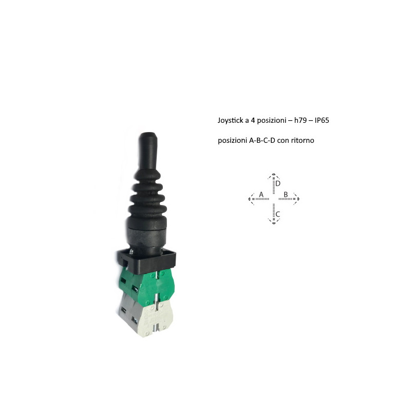 ECX3520  Joystick plastico 4 pos  A B C D con ritorno H 79 mm