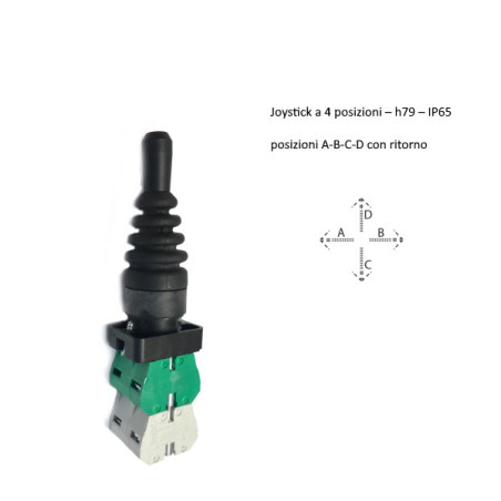 ECX3520  Joystick plastico 4 pos  A B C D con ritorno H 79 mm