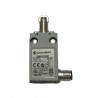 EM1G12ZM  Finecorsa Pistoncino con rotella in metallo NO+ NC con uscita cavo 90° Conn M12