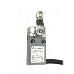 EM1G42ZU  Finecorsa  leva con rotella metallo D 14   NO +  NC    uscita cavo 90°  1mtl  IP67