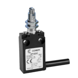 EP1G24ZU  Finecorsa  Pistoncino con rotella ortogonale in metallo NO +  NC    uscita cavo 90°  1mtl  IP67