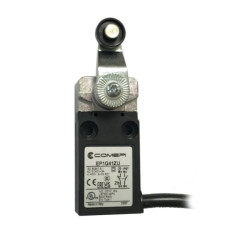 EP1G41ZU  Finecorsa a leva con rotella D 14mm  NO +  NC    uscita cavo 90°  1mtl  IP67