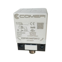 IQSP40LN40P3M12  Sensore di prossimità a parallelepipedo  non shermato Sn 40 mm  Alim 10 30Vdc PNP 1no 1nc  conn  M12  IP67