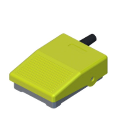 MP6111  Mini Pedale ABS Base grigia e coperchio giallo