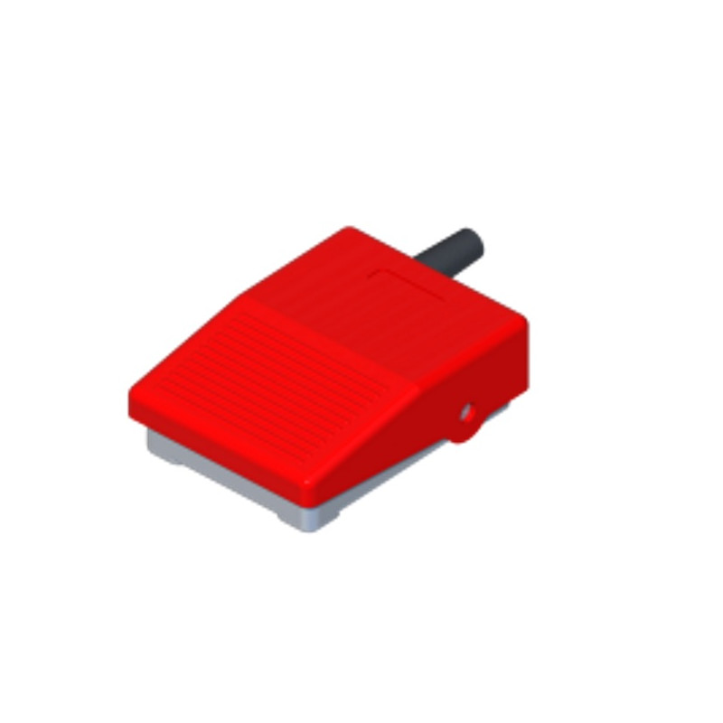 MP6114  Mini Pedale ABS base grigia  coperchio rosso