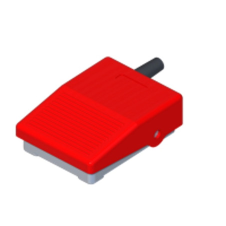 MP6114  Mini Pedale ABS base grigia  coperchio rosso