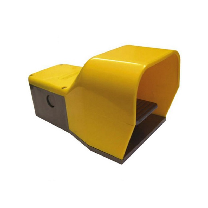 PS1212-V0   Pedale Singolo in PP con contatti 1NA 1NC  ad azione lenta  versione autoestinguente UL colore coperchio grigio  PG1
