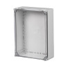 SAP-3-20034  Contenitore ABS  Trasparente alto a cerniera e viti in plastica 300x220x120