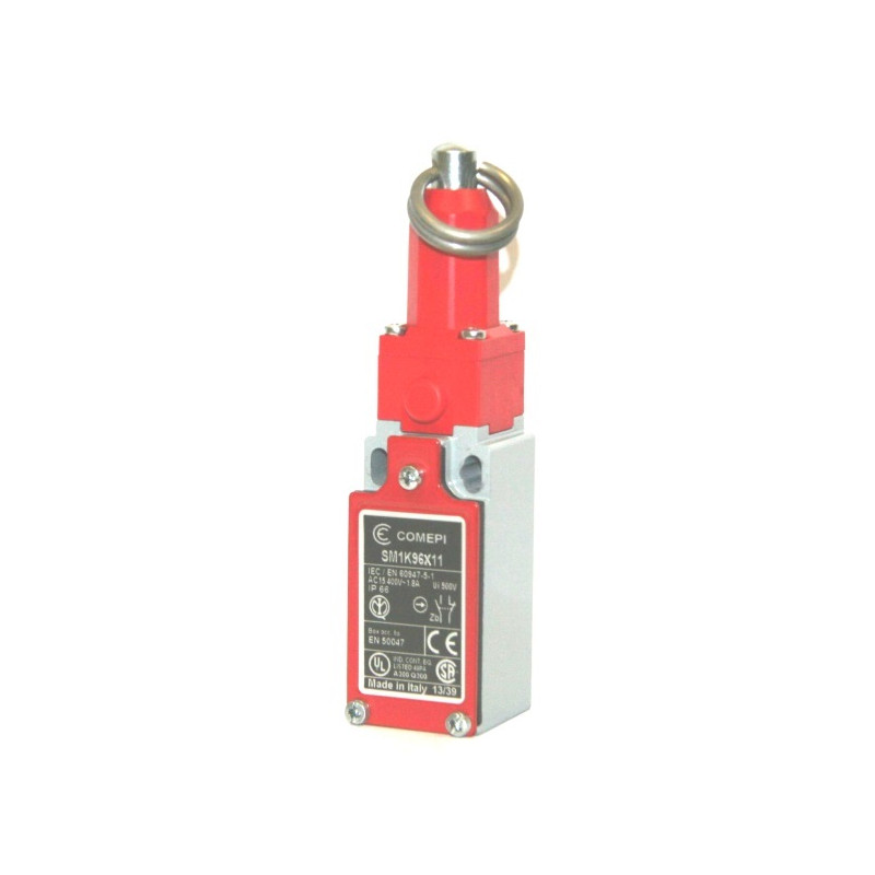 SM1K96X11  Finecorsa A strappo con anello Contatti non sovrapposti ad azione lenta  1NA 1NC  Doppio isolamento  Ingresso cavi PG