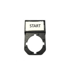 STARTLABEL  Targhetta per pulsante  D 22  con scritta   START