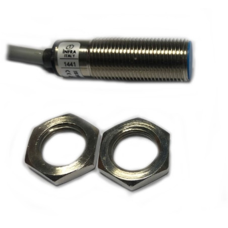 IS36S  Sensore induttivo schermato M12 NPN Sn 2 mm alim 10 30Vdc  uscita NC cavo 2m IP67