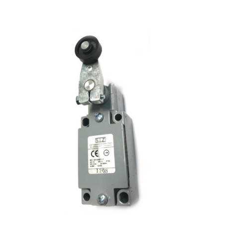 1208   Finecorsa in metallo  leva con rotella laterale  Contatto 1NO 1NC  PG13,5  IP65