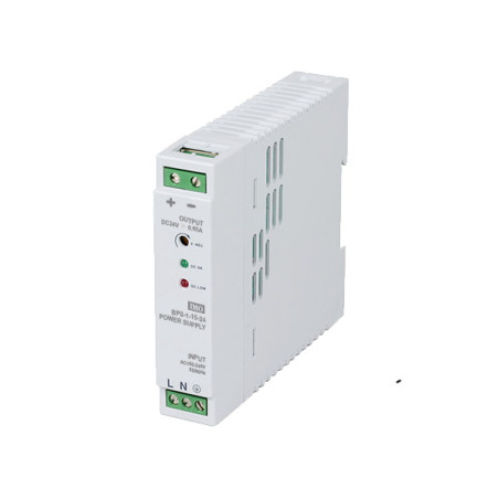 BPS-1-15-24DC   Alimentatore AC/DC Ingresso 90-264 Vac  Uscita 24 Vdc  15W 0,65A  Montaggio su guida DIN UL  CUL TUV
