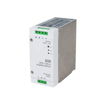 BPS-1-240-24DC  Alimentatore AC DC   Ingresso 90 264 Vac  Uscita24 VDC 240 Watt 10A Montaggio su guida DIN, cURus
