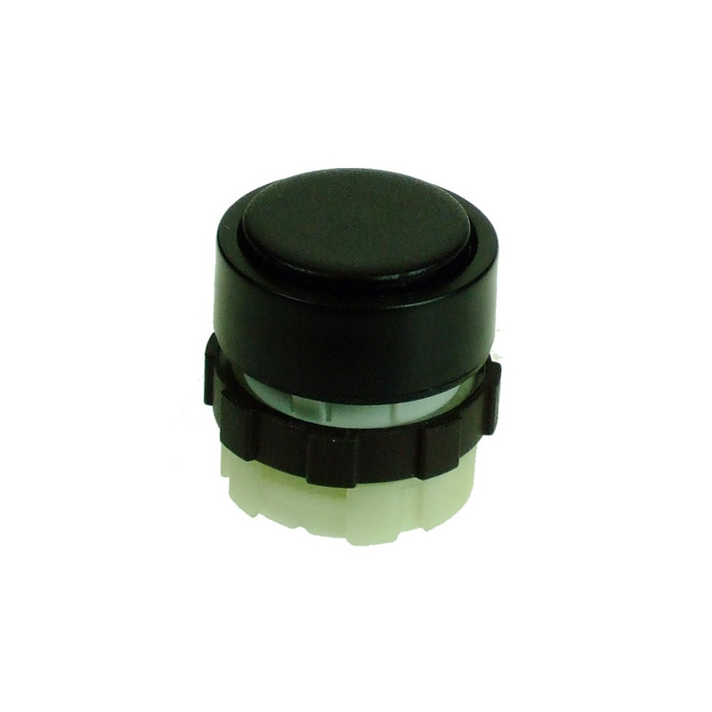 BS3DBLACK   Pulsante con ritorno a molla  Nero  ghiera nera
