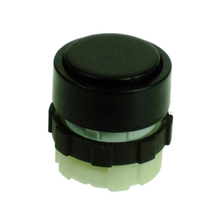BS3DBLACK   Pulsante con ritorno a molla  Nero  ghiera nera