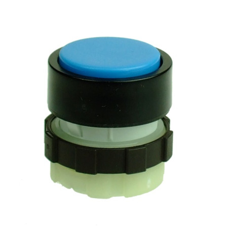 BS3DBLUE   Pulsante con ritorno a molla  Blu  ghiera nera