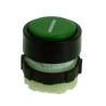 BS3DGRE-I   Pulsante con ritorno a molla  verde con simbolo I bianco  ghiera nera