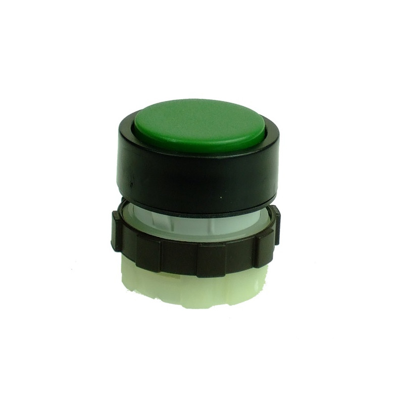 BS3DGREEN   Pulsante con ritorno a molla  Verde  ghiera nera