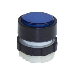 BS3DLBLUE   Pulsante luminoso  ritorno a molla  blu  ghiera nera