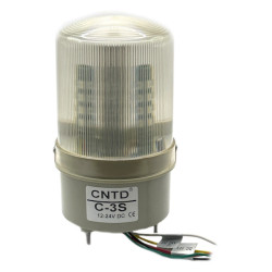 C-3S   Lampeggiatore  LED  a tre colori verde arancio rosso  24Vdc  12 Vdc IP44