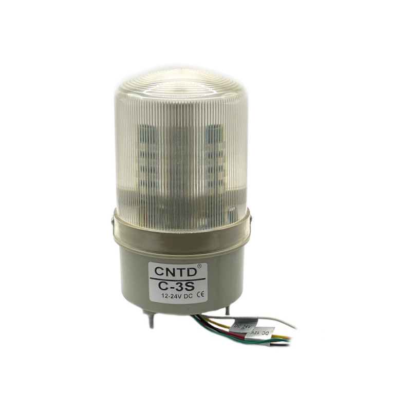 C-3S   Lampeggiatore  LED  a tre colori verde arancio rosso  24Vdc  12 Vdc IP44